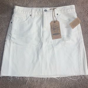 Lucky Brand - Old Favorite Mini White Denim Skirt